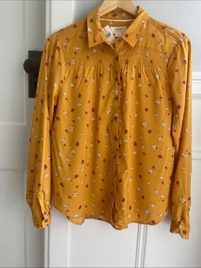 NWT Anthropologie Maeve western rose blouse-Size 6